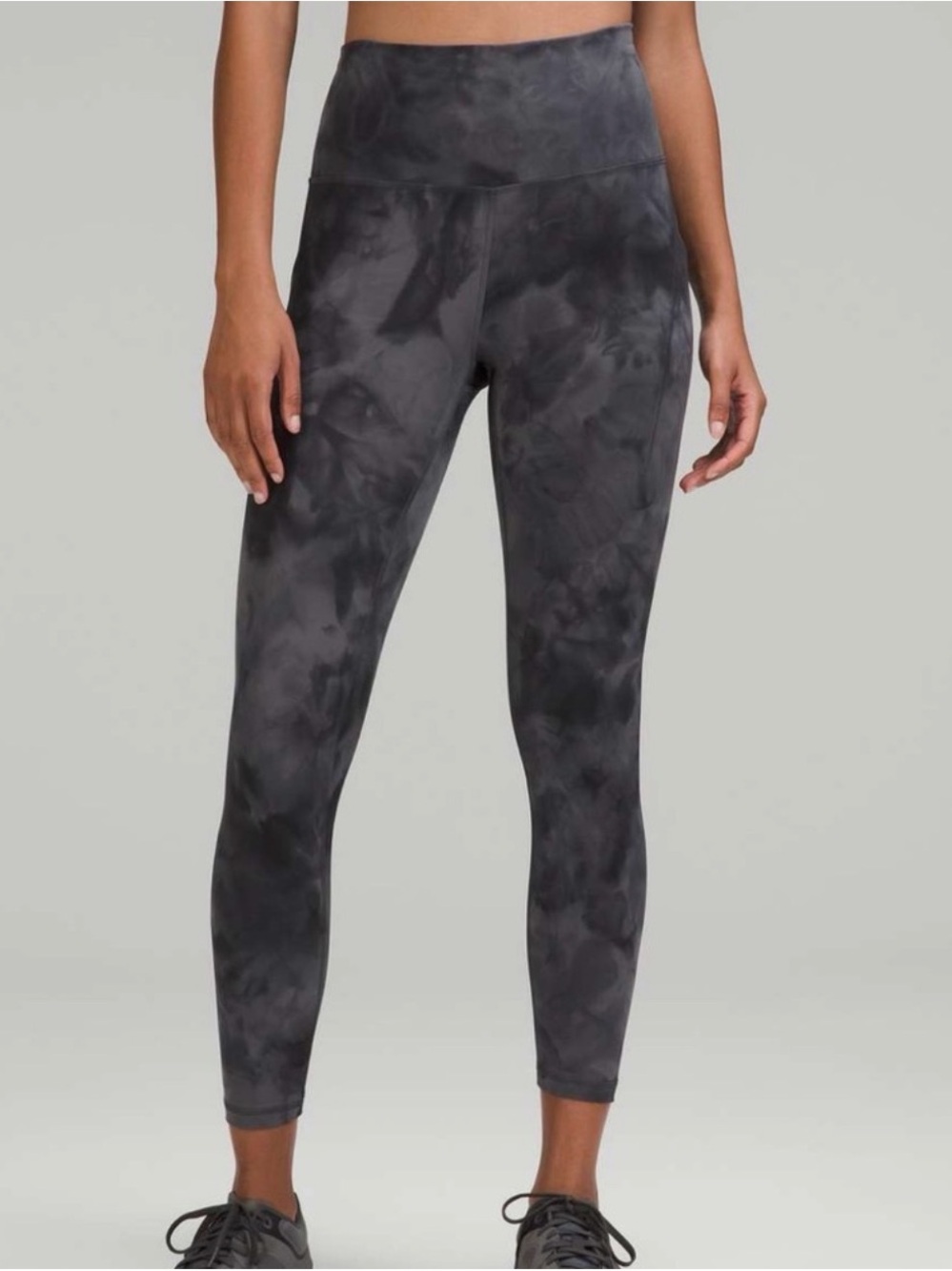 Lululemon Align Crop in Diamond Dye Pitch Grey Graphite